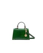 Sac à main en cuir Malia vert - 18x14x7,5cm