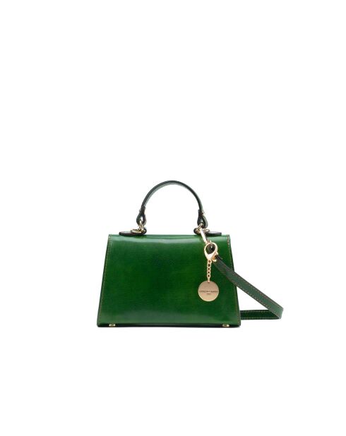Sac à main en cuir Malia vert - 18x14x7,5cm