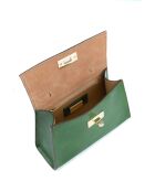 Sac à main en cuir Malia vert - 18x14x7,5cm