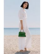 Sac à main en cuir Malia vert - 18x14x7,5cm