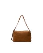 Sac à bandoulière en cuir Yrah camel - 34x18x12cm