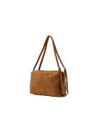 Sac à bandoulière en cuir Yrah camel - 34x18x12cm