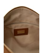 Sac à bandoulière en cuir Yrah camel - 34x18x12cm
