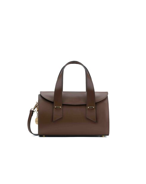 Sac à main en cuir Candace marron - 29x21x9,5cm