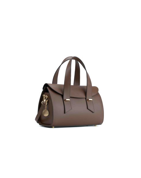 Sac à main en cuir Candace marron - 29x21x9,5cm