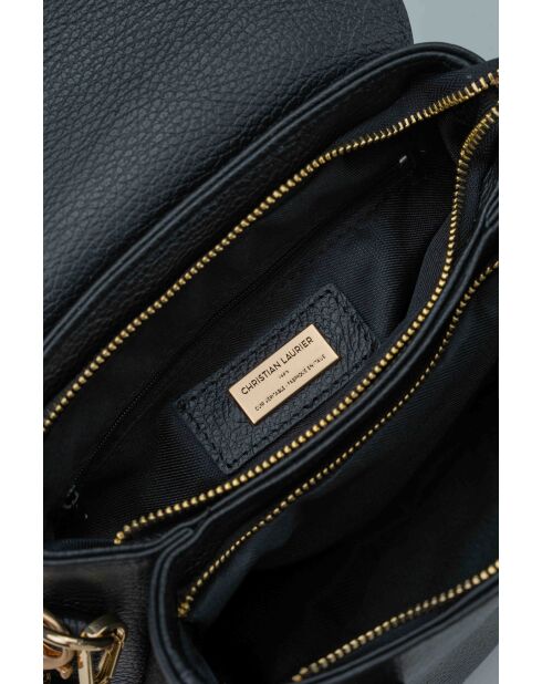 Sac à main en cuir Jacie noir - 21, 5x18x11cm