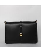 Louna zwarte leren schoudertas - 27x17x8CM