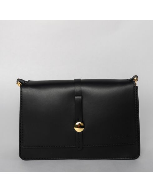 Sac à bandoulière en cuir Louna noir - 27X17X8cm