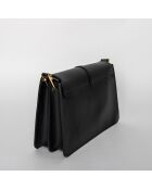 Louna zwarte leren schoudertas - 27x17x8CM