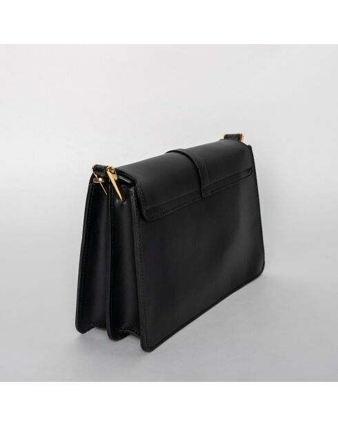 Sac à bandoulière en cuir Louna noir - 27X17X8cm