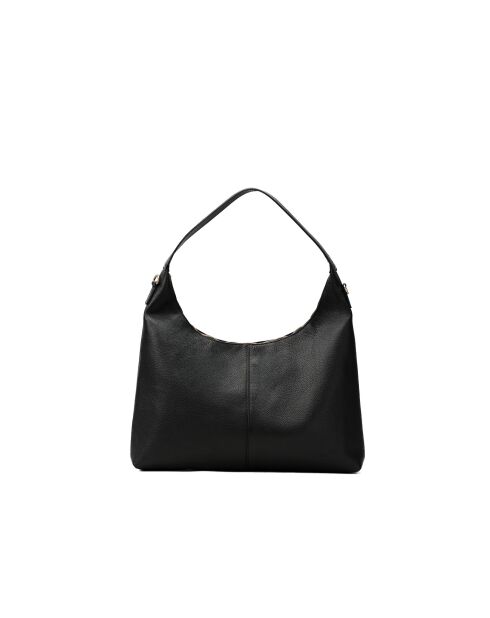 Sac porte épaule en cuir Aliz noir - 43x25x10cm