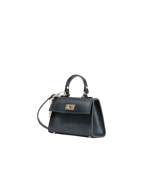 Sac à main en cuir Malia noir - 18x14x7,5cm