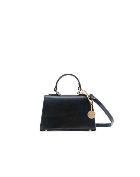 Sac à main en cuir Malia noir - 18x14x7,5cm