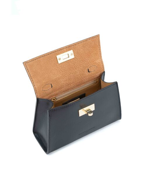 Sac à main en cuir Malia noir - 18x14x7,5cm