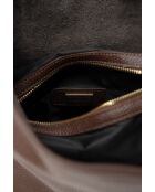 Sac porte épaule en cuir Dunya moka - 26x36x16cm