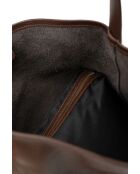 Sac porte épaule en cuir Dunya moka - 26x36x16cm