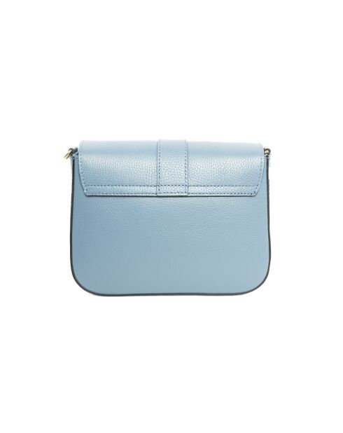 Sac à bandoulière en cuir Nael bleu ciel - 23,5x17x8cm