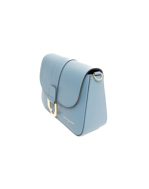 Sac à bandoulière en cuir Nael bleu ciel - 23,5x17x8cm