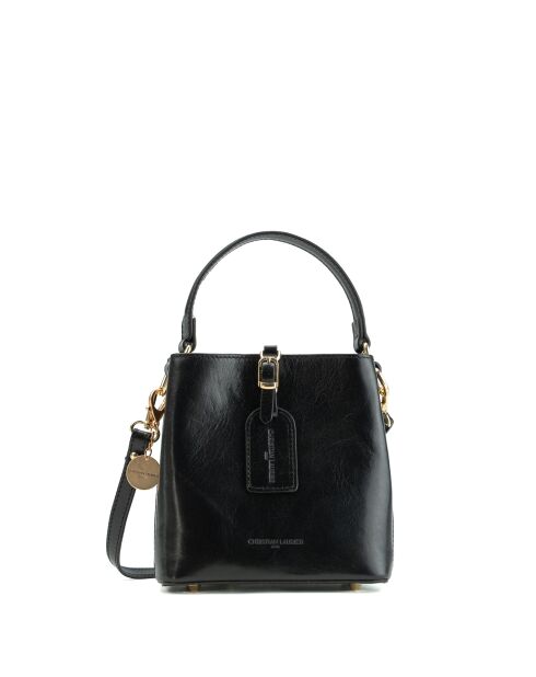 Sac à main en cuir Myra noir - 19x19x12cm