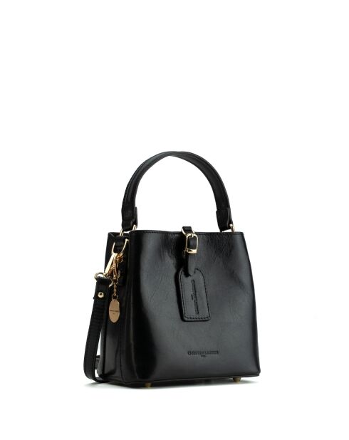 Sac à main en cuir Myra noir - 19x19x12cm