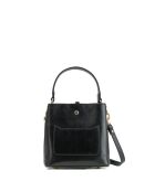 Sac à main en cuir Myra noir - 19x19x12cm