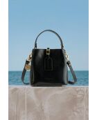 Sac à main en cuir Myra noir - 19x19x12cm