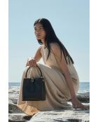 Sac à main en cuir Myra noir - 19x19x12cm