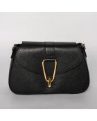 Leorad Schultertasche aus schwarzem Leder - 20x15x6cm