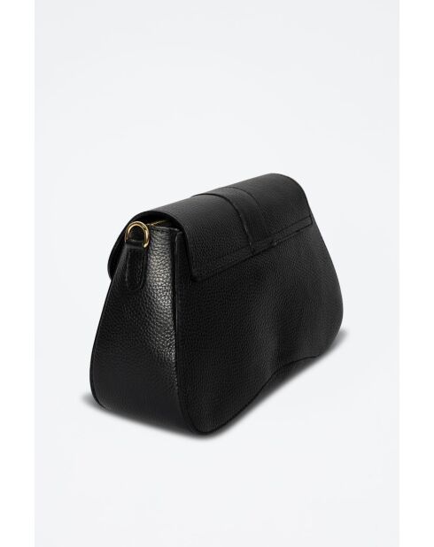 Leorad Schultertasche aus schwarzem Leder - 20x15x6cm