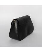Leorad Schultertasche aus schwarzem Leder - 20x15x6cm