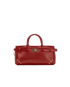 Sac à main en cuir Leana rouge fonce - 29x14 X11cm
