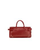 Sac à main en cuir Leana rouge fonce - 29x14 X11cm