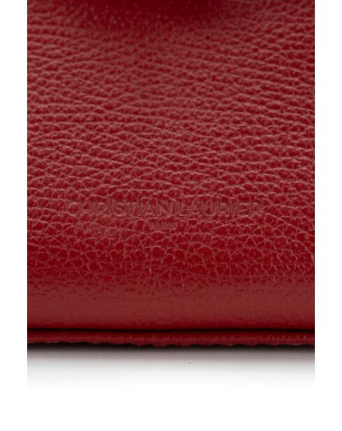 Sac à main en cuir Leana rouge fonce - 29x14 X11cm