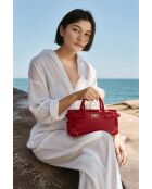 Sac à main en cuir Leana rouge fonce - 29x14 X11cm