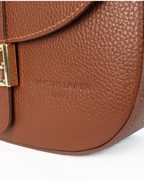 Braune Schultertasche Ophia aus Leder - 27x20x7cm