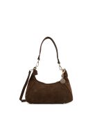 Sac porte épaule en cuir River moka - 23x12x8cm
