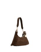 Sac porte épaule en cuir River moka - 23x12x8cm