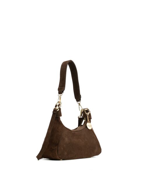 Sac porte épaule en cuir River moka - 23x12x8cm