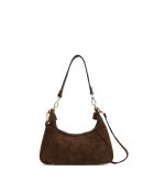 Sac porte épaule en cuir River moka - 23x12x8cm