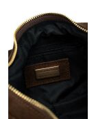 Sac porte épaule en cuir River moka - 23x12x8cm