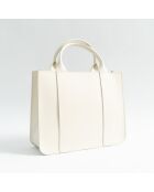 Sac à main en cuir Shaina blanc casse - 31X25X10cm