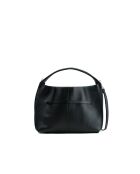 Sac à main en cuir Callie noir - 37x21x10cm