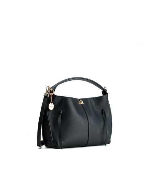 Sac à main en cuir Callie noir - 37x21x10cm