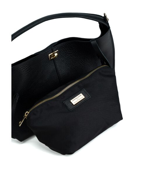 Sac à main en cuir Callie noir - 37x21x10cm