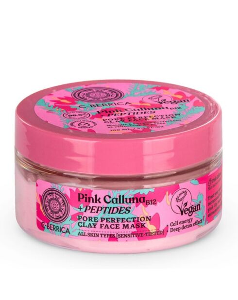 Pink Calluna masque argile  detoxifiant reducteur de pores -100 ml