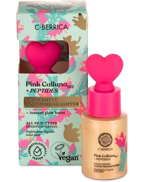 Pink Calluna highlighter liquide booster d’eclat peau doree  - 30 ml