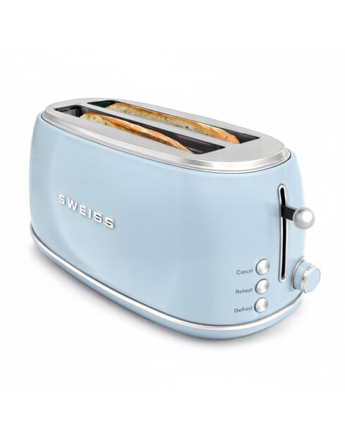 Grille pain baguette vintage bleu