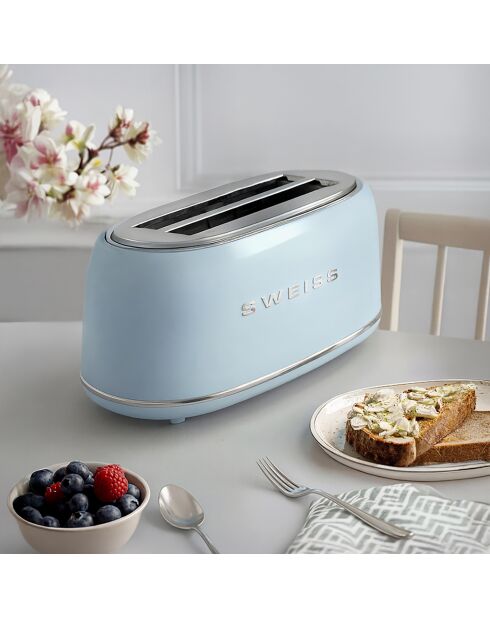 Grille pain baguette vintage bleu