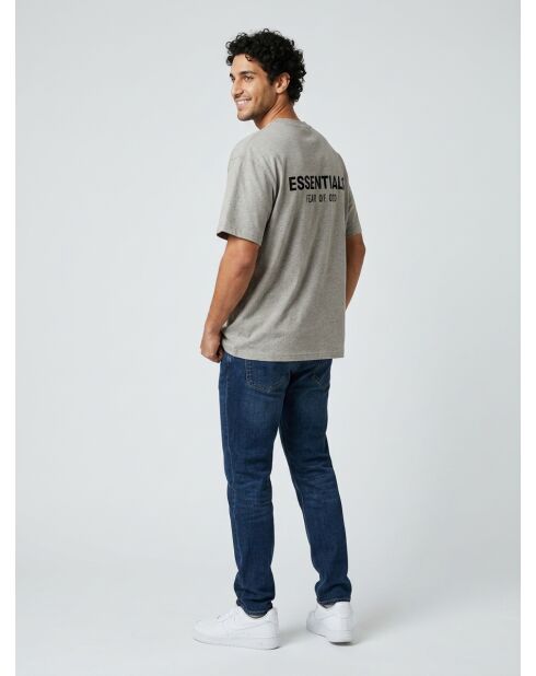 Essentials T-shirt met donkere havermout