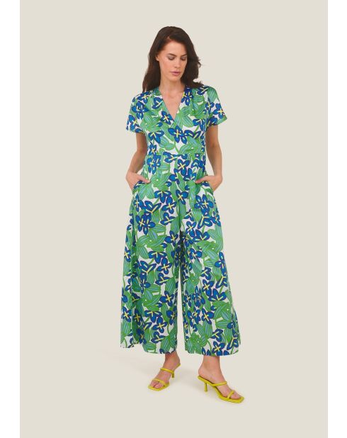 Pantalon en coton Pali Bosquet vert